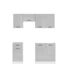 Modular kitchen JUNONA LINE 170 BBL BRW light gray gloss order